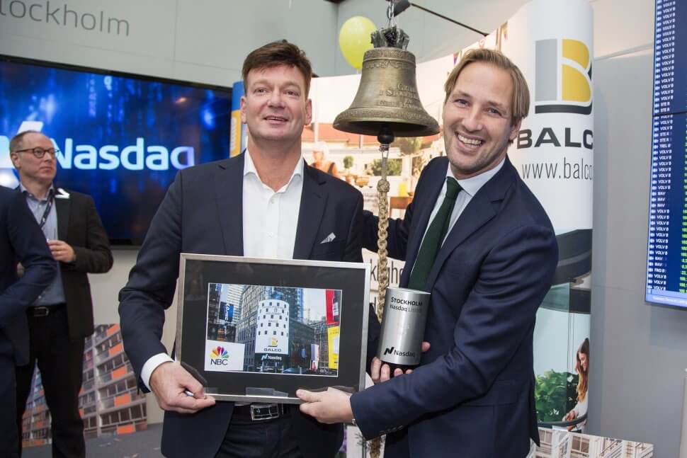 Balco Balconies is listed on Nasdaq Stockholm