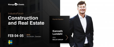 Balco är huvudtalare på IndustryForum Construction and Real Estate 2020