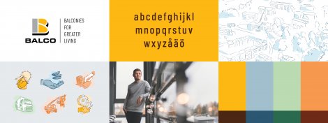 Grafisk Profil för Balco - Störst på Balkonginglasning och inglasade balkonger.