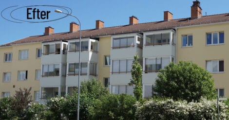40-talshuset fick nytt liv med luckan TwinView från Balco Inglasade balkonger
