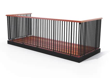 Typ 3 - räcke av plattstålsprofiler Balco Balkonger