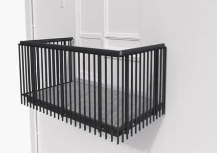 Räcke Vertikala aluminiumspröjs Balco Balkonger