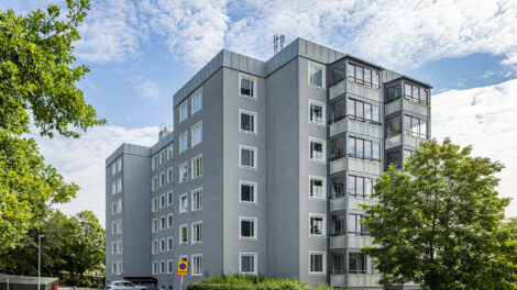 Balcos Inglasade balkonger för Brf Ludvigsberg i Sundsvall.