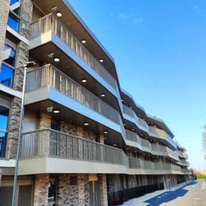 Balco Ltd. Levitate balconies at Randalls Way in Leatherhead