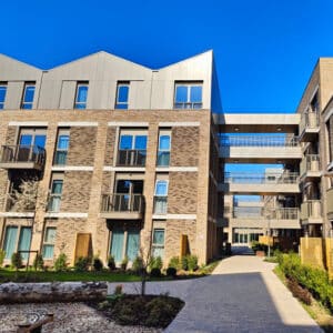 Balco Ltd. Levitate balconies at Randalls Way in Leatherhead