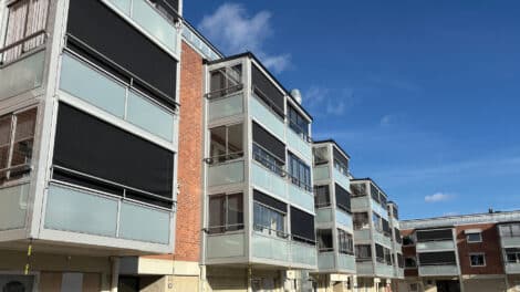 Brf Geten i Skellefteå med nya moderna och energieffektiva balkonger från Balco.